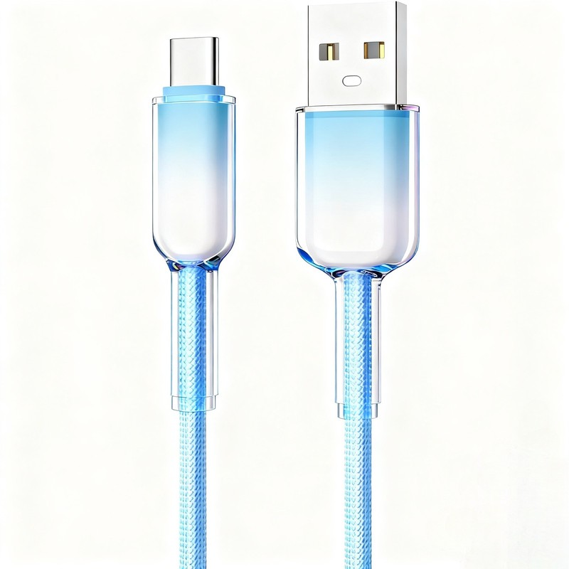 USB A to USB C Fast Charging Cable For iPhone 16 15 Pro Samsung up to 60W 2-Pack gallery