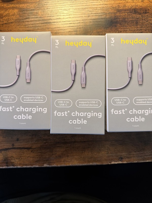 Heyday USB-C Fast Charging Cable 3-Pack