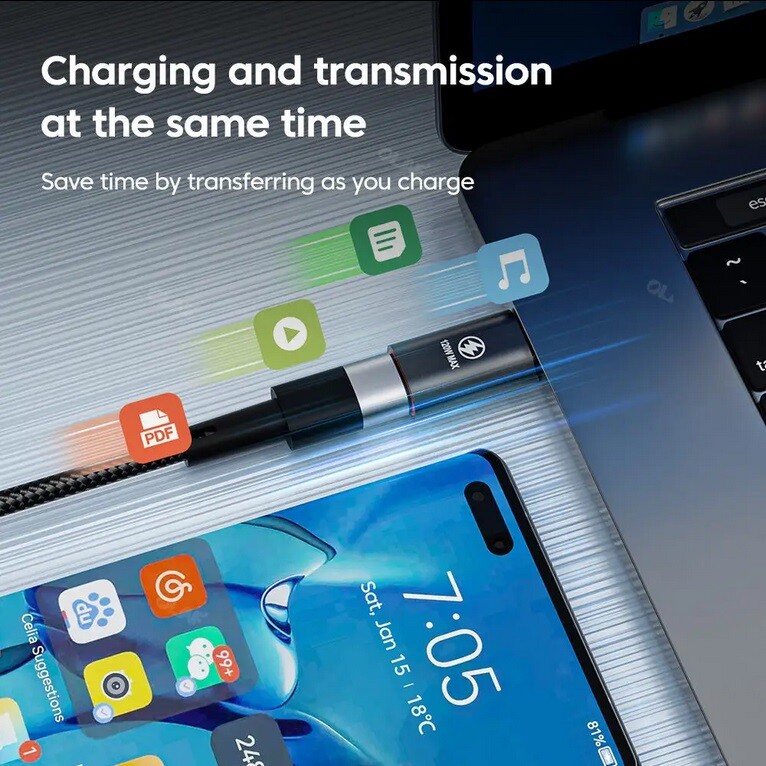 120W IOS Female To Type-C USB-C Male Adapter For iPhone, iPad, Mac gallery