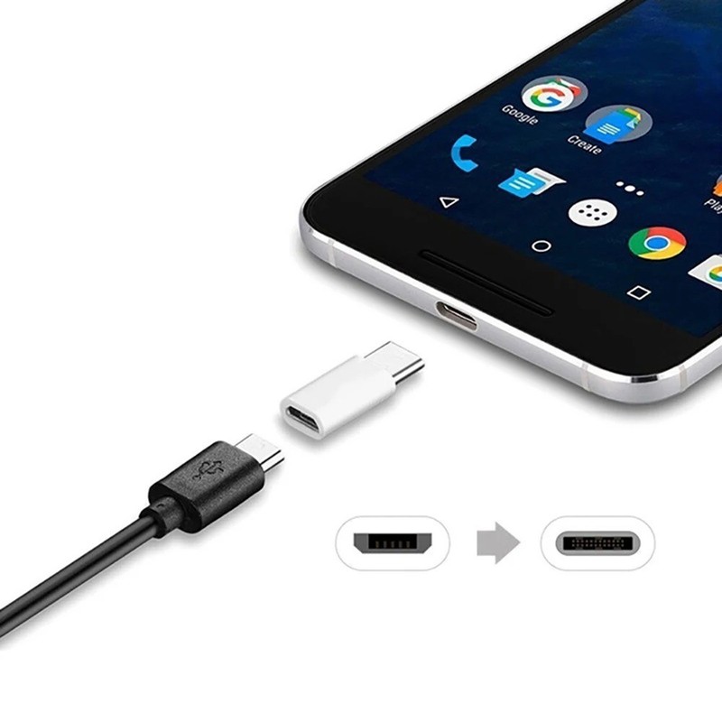 5 Pack Micro USB to Type C Adapter Converter Micro-B to USB-C Connector USA gallery