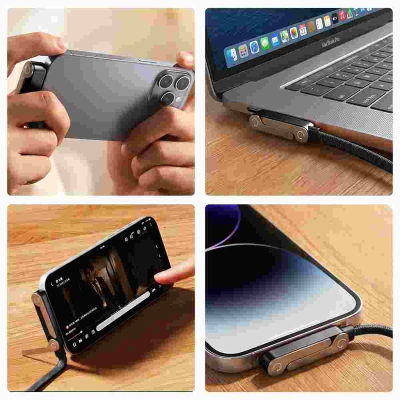 1.5M Braided USB-C to USB-C 480Mbps Cable 240W PD Fast Charge With Phone Stand gallery