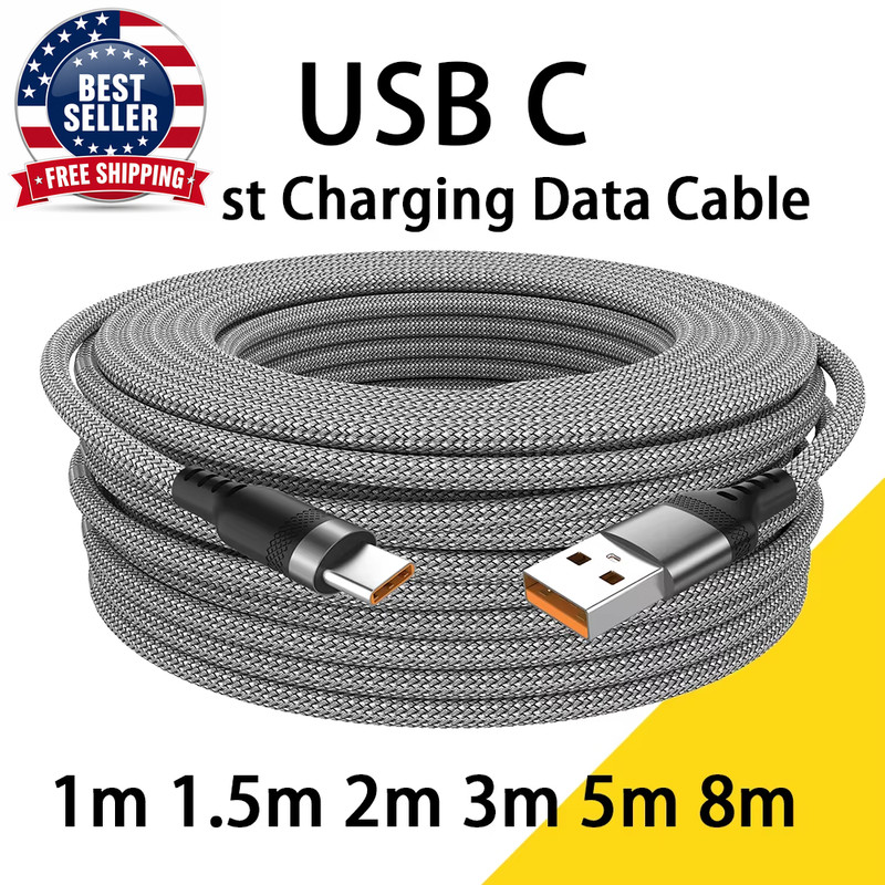 USB Type C 6A Super- Charging Cable for Huawei USB C Extended 1M 2M 3M 5M 8-Mete