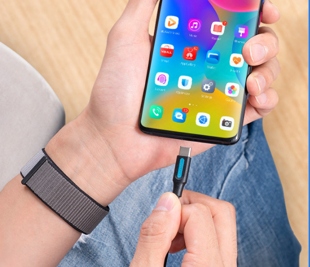 Vention USB Type-C Fast Charging Cable for Samsung S20, Android – 0.25m to 3m gallery