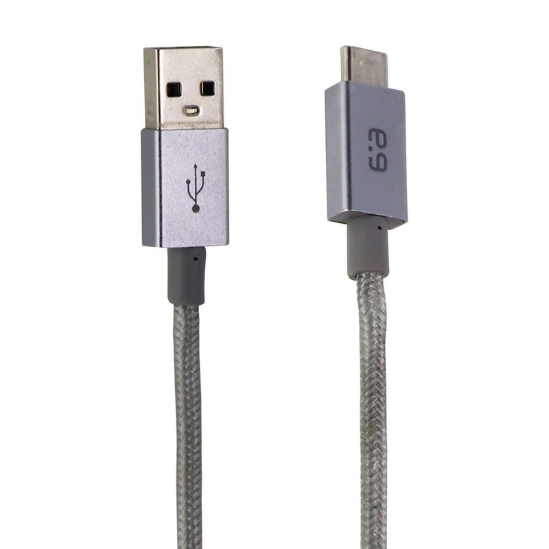 PureGear 10-Foot Braided USB-A to USB-C (Type C) Charging Cable – Gray