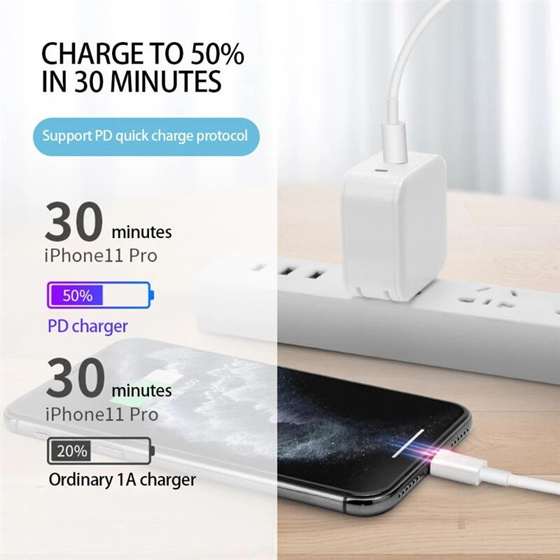 For iPhone 17e 16 15 14 13 Phone Charger Type C Charging Block Power Adapter Lot gallery