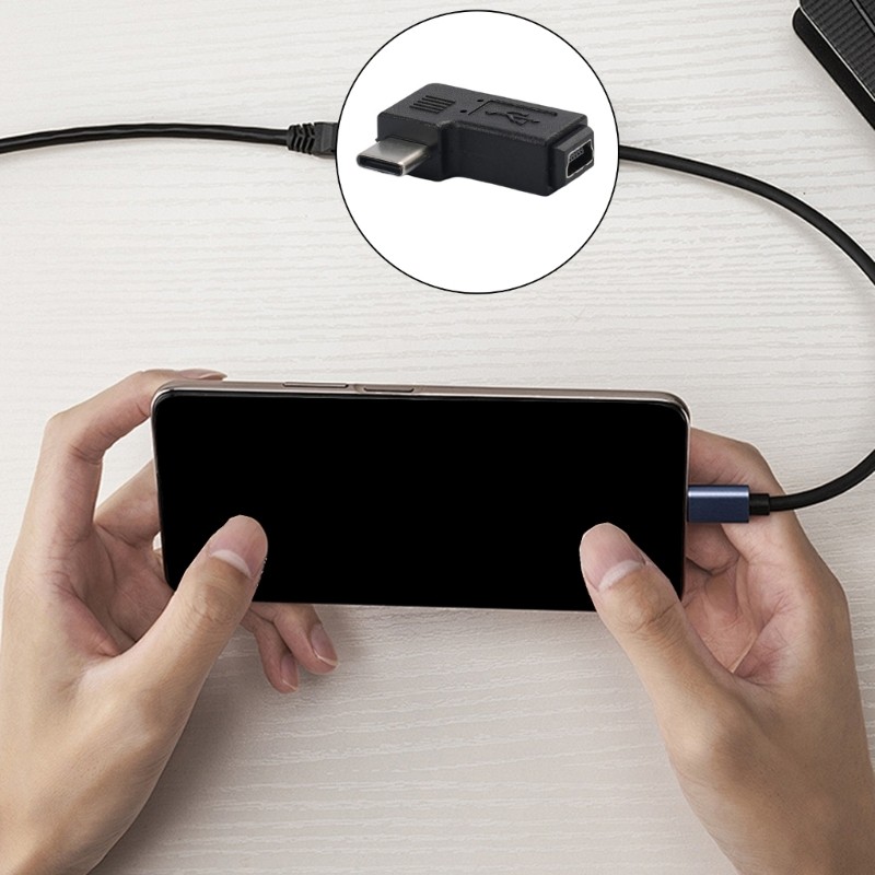 Type-C Male to Mini USB Female Adapter Converter Support Data Sync and Charging gallery