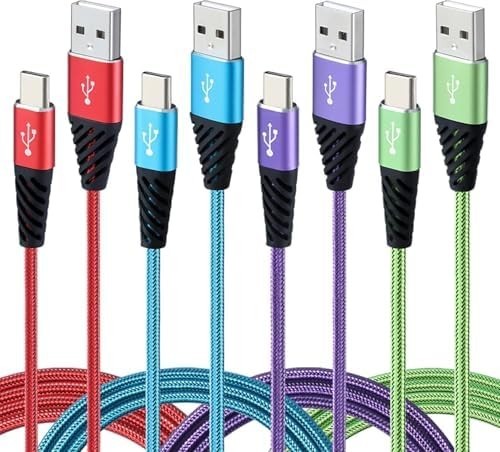 Type C Charger Cable 10FT 4-Pack Fast Charging Cord USB a to USB C Cell Phone