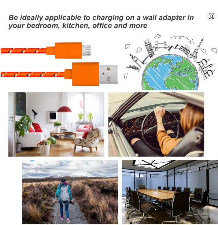 OLAF Micro USB Cable 3A Fast Charging Nylon Braided Cord For Samsung Huawei gallery