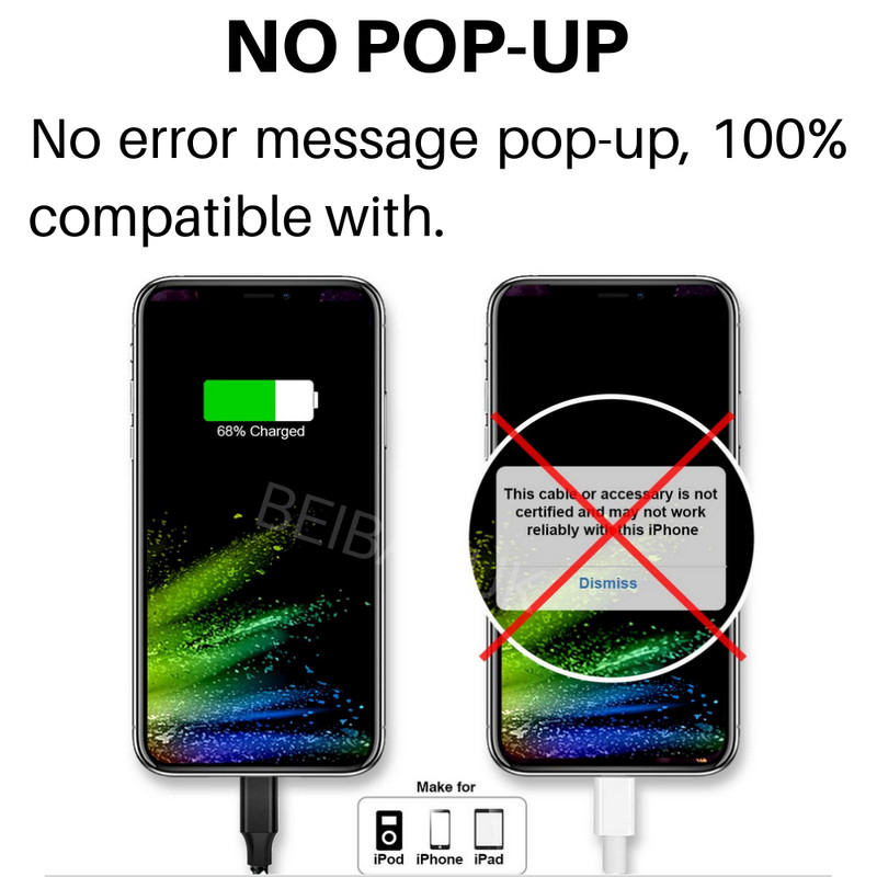 3 Pack 10Ft USB Charger Cable For Apple iPhone 14 13 12 11 XR 8 7 Charging Cord gallery