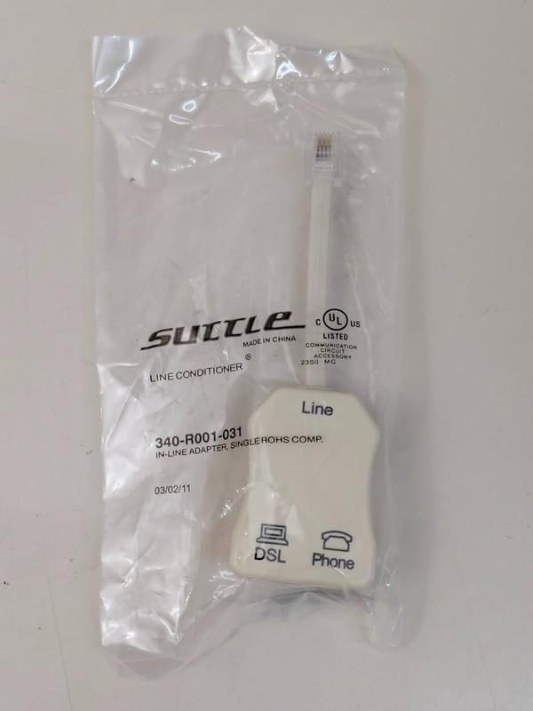Phone Jack Splitter, in-line DSL Splitter Filter for Phone Line 900LCS-50E