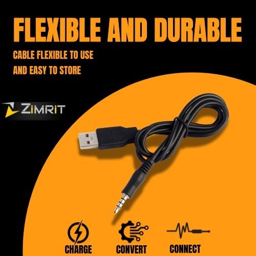3.5mm USB Adapter Cable - Portable 3ft Cord for Easy Charging & Syncing gallery