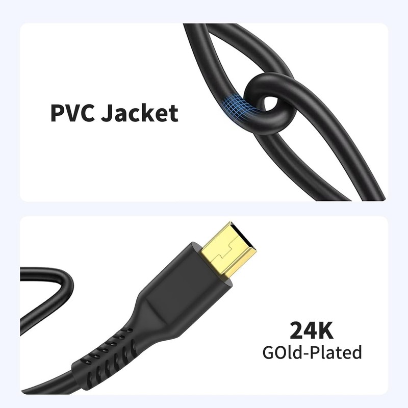 Durable 3ft Mini USB Cable Male to Male for PS3 Controller, MP3 Player, Camera gallery