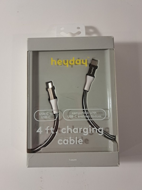 Aqua Blue 4’ft Heyday charging Cable USB-C