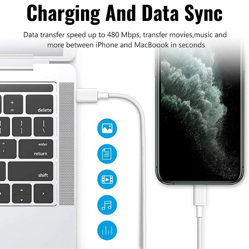 40W Type C Wall Power Adapter Fast Charger Block USB-C Cable For iPhone 15 16 17 gallery