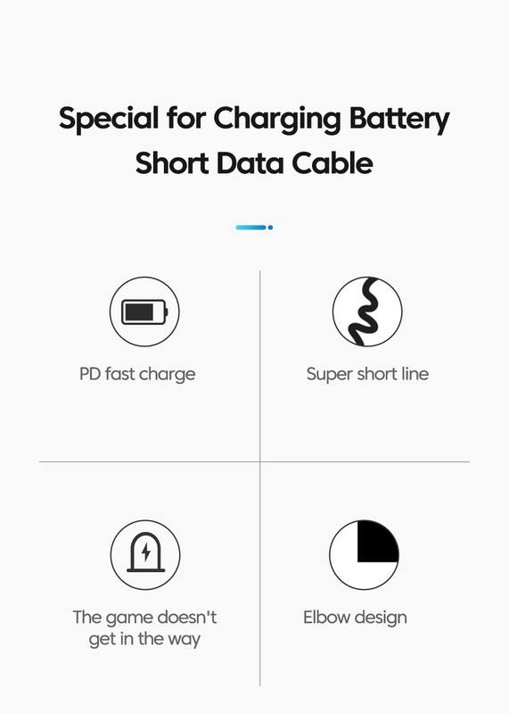 25cm/50cm 90° USB-C to USB-C Fast Charging Cable 6A Right Angle Data Cord gallery