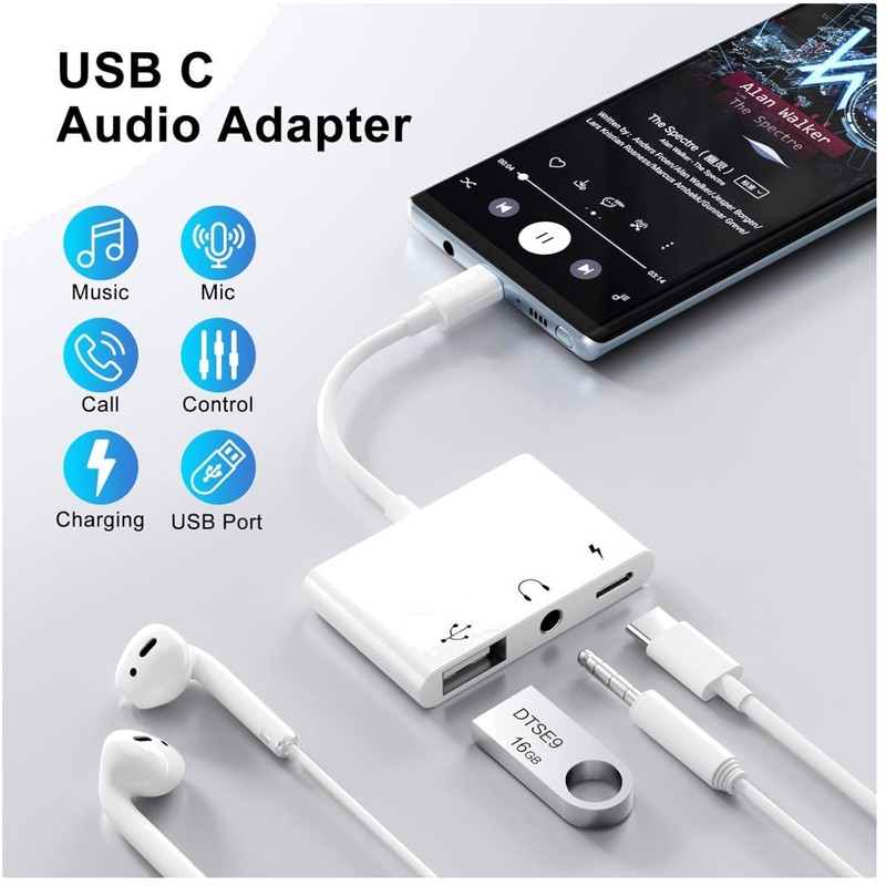 USB C OTG Adapter for iPhone 17/16/15 & Samsung Galaxy