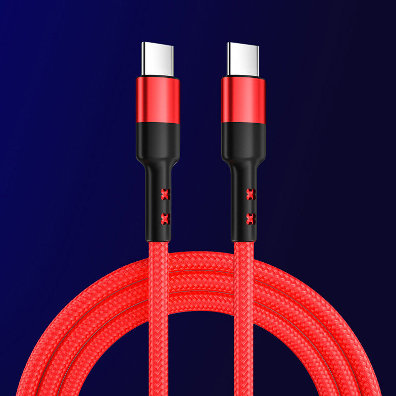 PD 60W USB C To USB C QC3.0 Fast Charger Dual Type C Charging Data Sync Cable❄