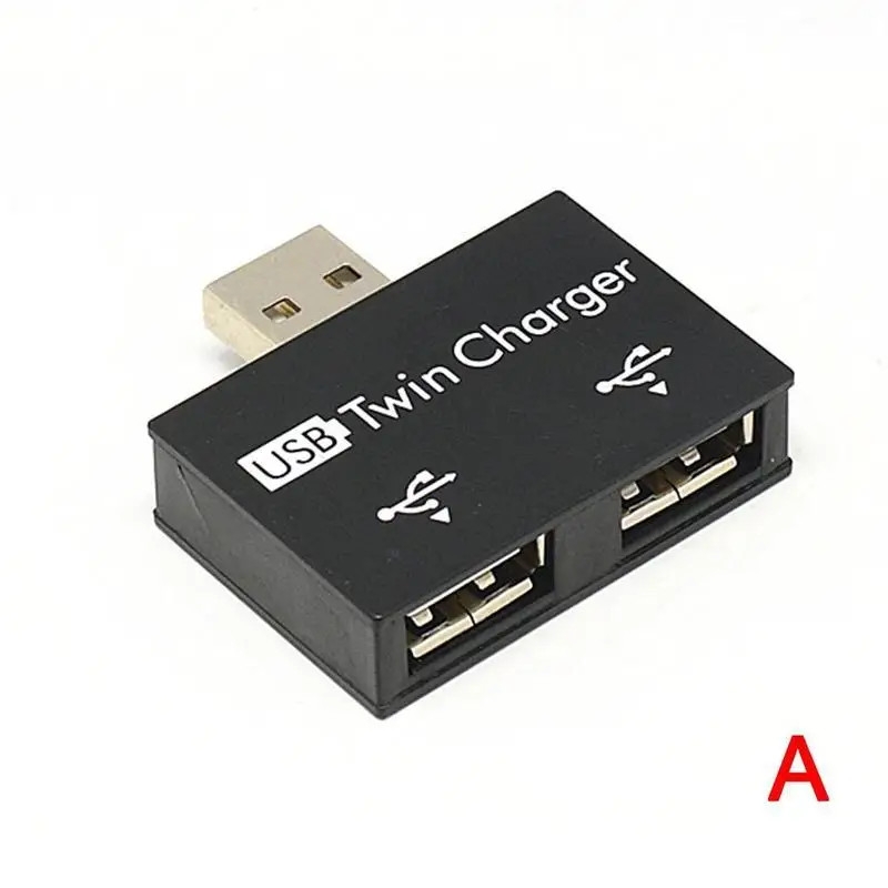 USB 1/2 Charging Data Splitter Dual Port OTG Current Extender Hub Adapter