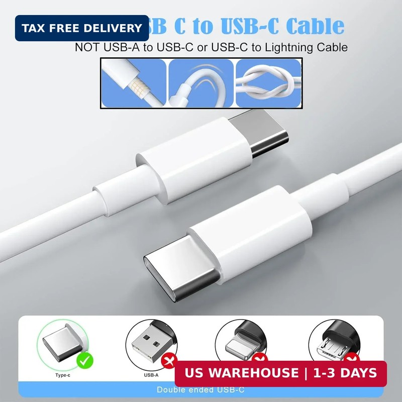 10FT Fast Charging Cord for iPhone 17 16e 15,3Pack Extra Long 10Foot USB C to Ty gallery