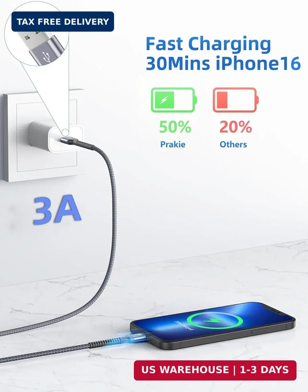 USB to USB C Cable 3A Fast Charging [2 Pack, 6FT], USB A to USB C Charger Cord, gallery