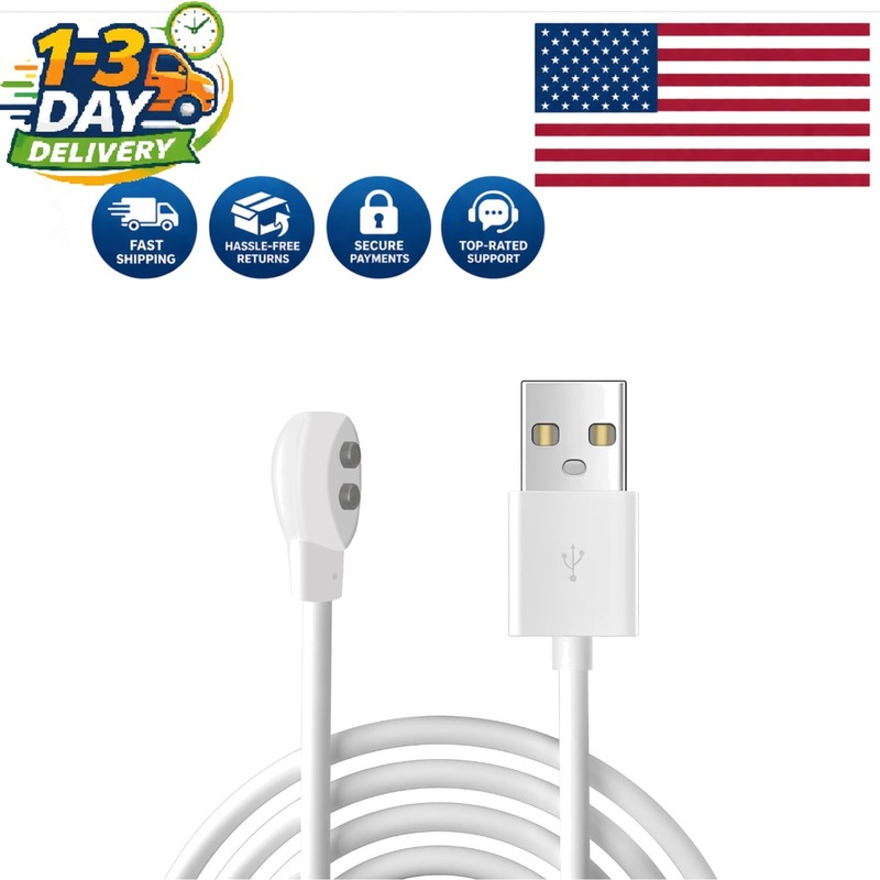Durable 2.7ft Magnetic USB Cable – Fast Charging for Electric Toothbrushes