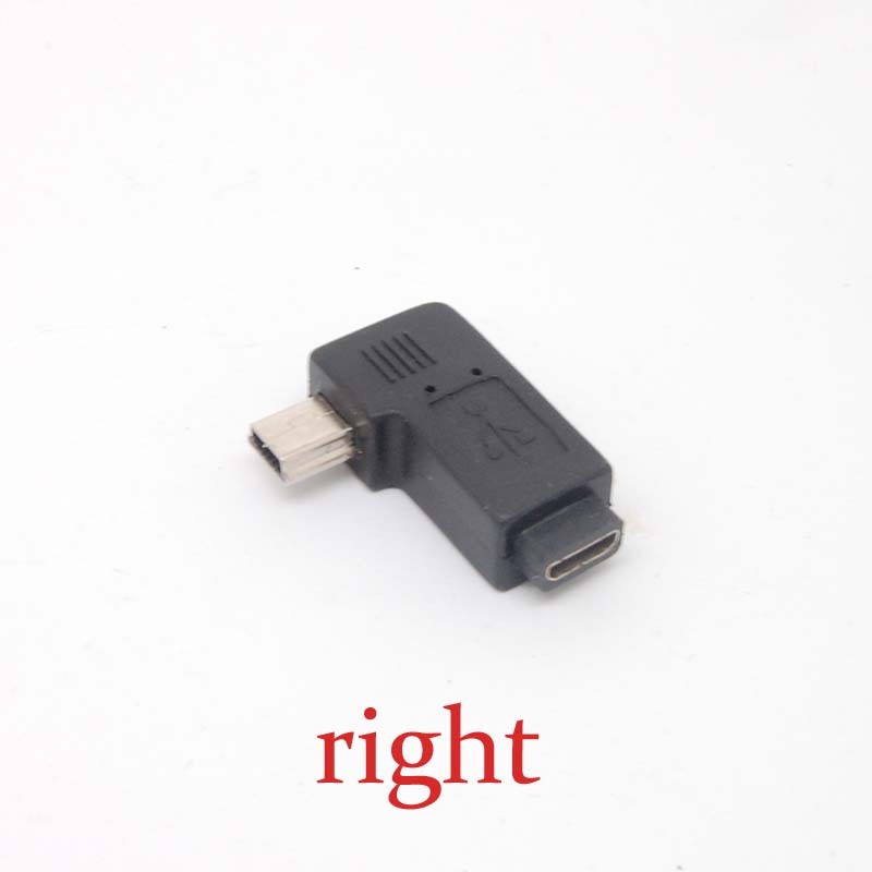 Mini USB Type A male to Micro USB B feMale 90 Degree right/left Angle Adapter gm gallery