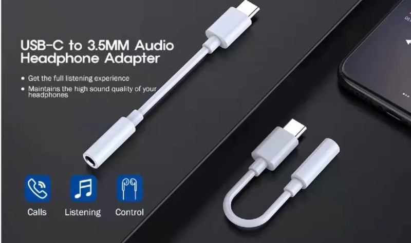 5 x Ewanto 10 cm: USB-C (m) to 3.5 mm AUX (w) jack audio jack white adapter gallery