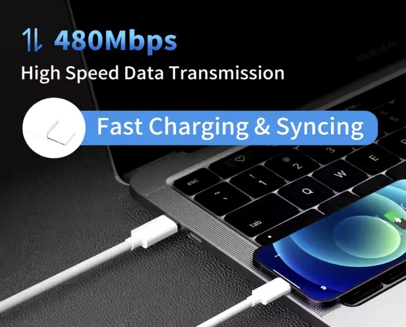 Fast Charging USB C To C Cable For iPhone 15/16 gallery