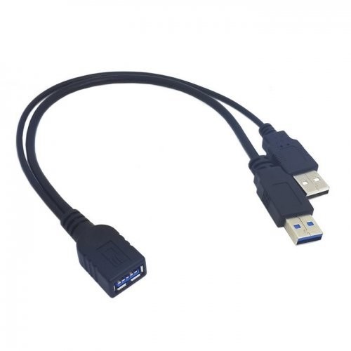 chenyang USB 3.0 Female to Dual USB Male Extra Power Data Y Extension Cable f…