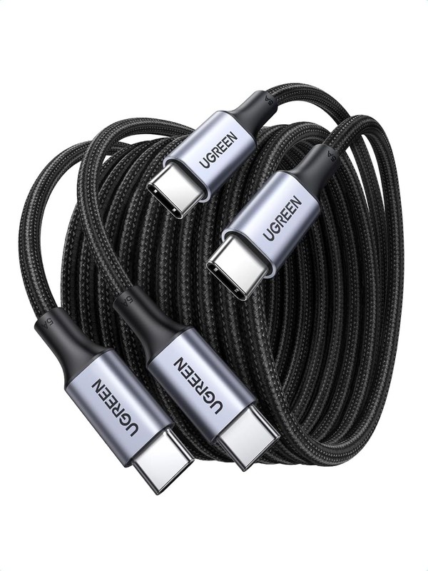 UGREEN 100W USB C to USB C Cable 2-Pack 3.3Ft Nylon Braided iPhone Samsung gallery