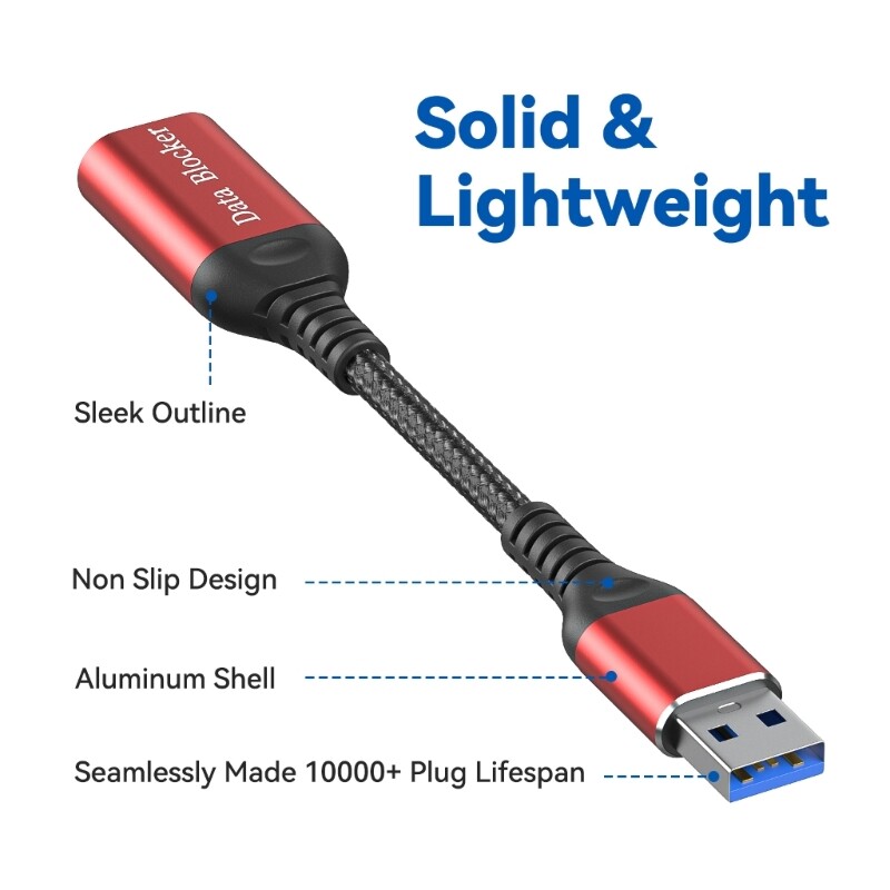 USB Charging Cable With Data Blocking Feature For Safe Device Use 12CM 4.72in