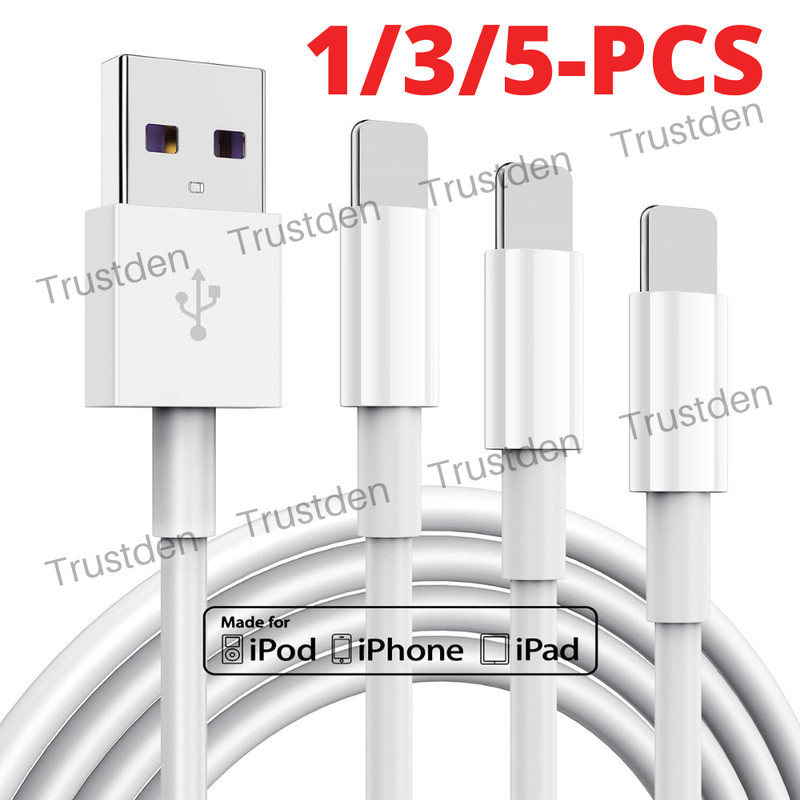 Lot For iPhone 6 7 8 XR iPad Charger Power Adapter Charging USB Cable Cord 3/6ft