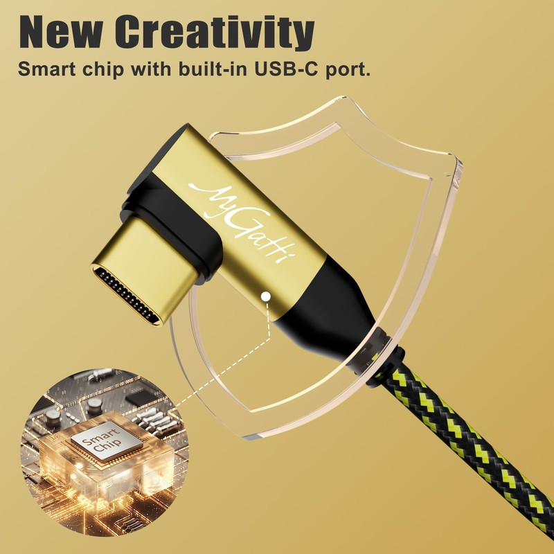 USB to Ethernet Cable 25 FT, 90 Degree -to RJ45 Cord, 1Gbps Internet Cable, S... gallery