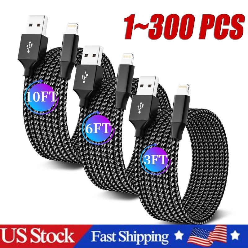 Fast Charger Cable Heavy Duty For iPhone 14 12 11 X XR 8 Charging Cord Wholesale