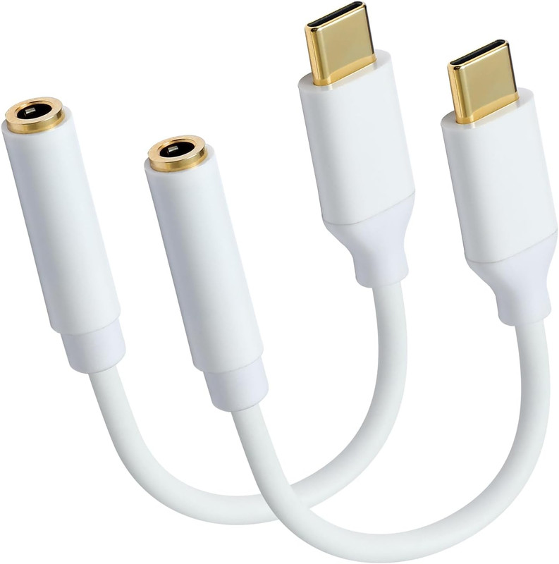 USB C to 3.5Mm Female Headphone Jack Adapter, Type C to Aux Audio Dongle Cable C