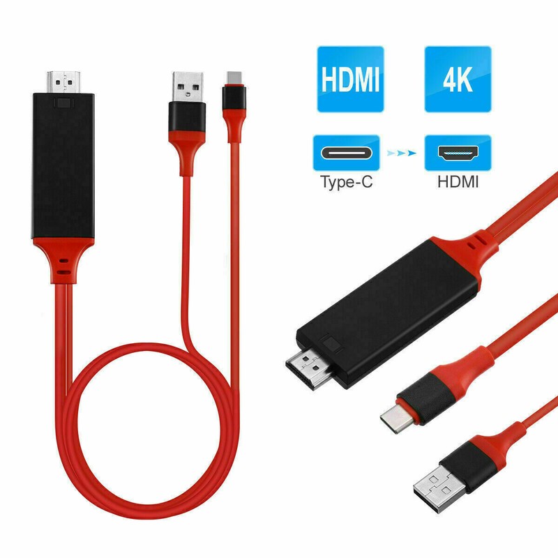 MHL USB-C Type C to HDMI 4K with USB A Male Connector for HD TV Cable Adapter gallery