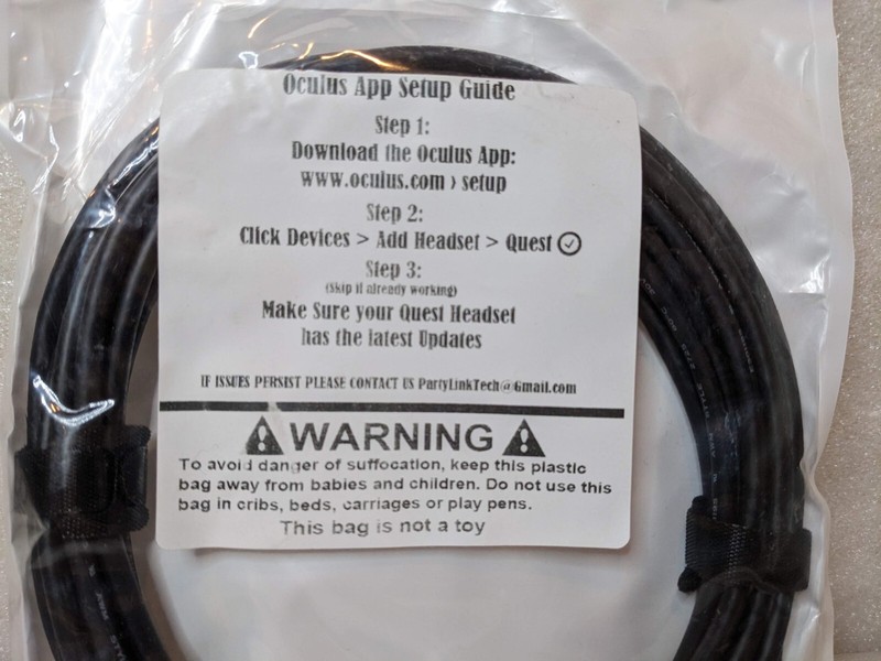 Oculus Quest & Quest2 16ft/5m USB 3.0 Type-C to Type-C Cable PartyLink 🔥New🔥 gallery