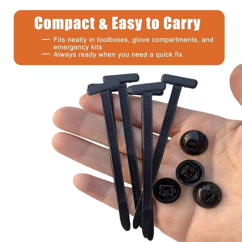 100PCS Snap-fit Nylon Fastening Clip for Car Repairs, Nylon Universal Cable T... gallery