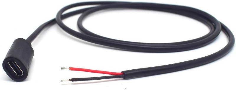 1M/3.3FT 22AWG Type C Female Pigtail 2 Wire Extension Cable,1PCS 5V 3A USB Ty... gallery