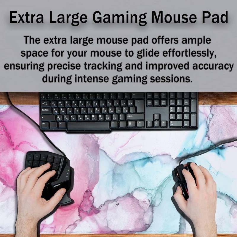 Big Mouse Pad - Colorful Gaming Mousepad, Non-Slip Rubber Base, Waterproof wi... gallery