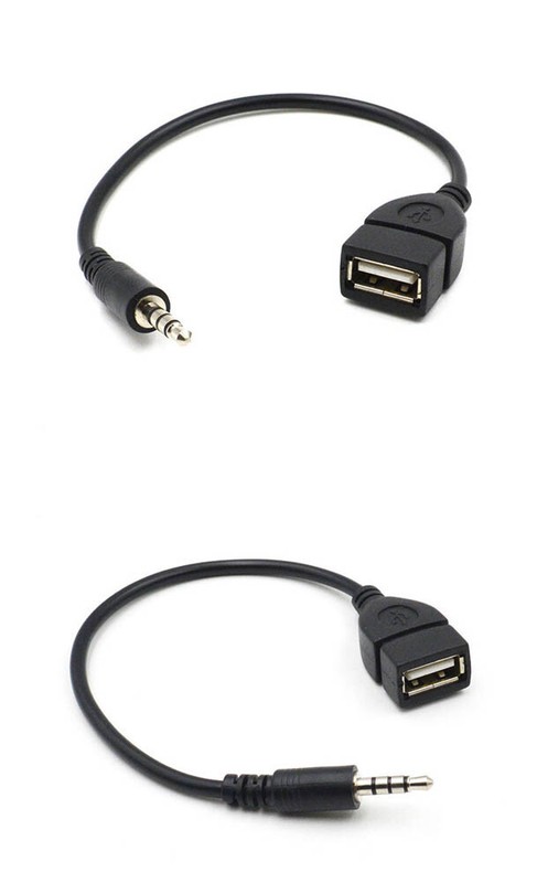 4/8PCS 3.5mm Male Audio AUX Jack to USB 2.0 Type A Female OTG Converter Adapter gallery