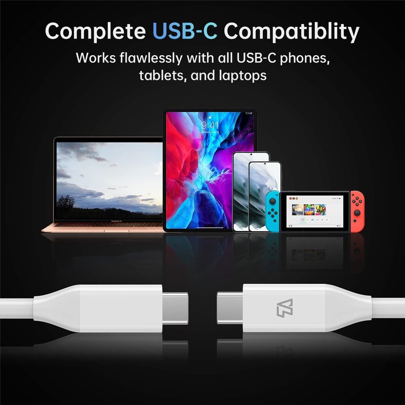 USB C to USB C 3.1 Gen 2 Cable 10Gbps Data Transfer, USB C Video Cable, 4K Vi... gallery