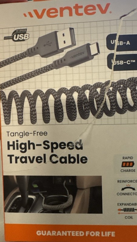 Ventev – High Speed Cable – iPhone – iPad – Helix Coiled 14 Inch Expandable