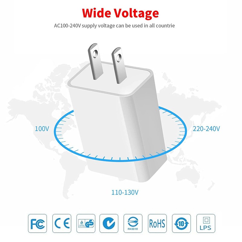 PD 10W 5V 2A USB Jack Wall Power Adapter 5 Volt 2Amp AC Fast Charger Cube US Lot gallery
