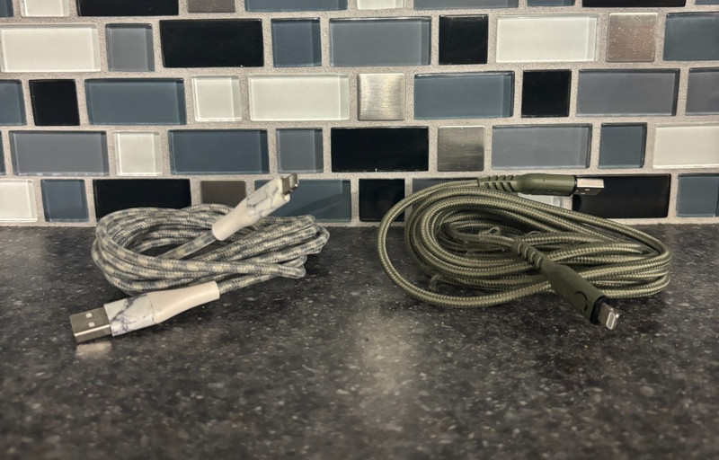 USB-A Charger Cable,6ft Nylon Braided, 2 count