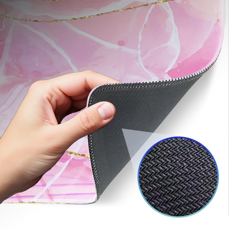 Pink Mouse Pad, Large Gaming Mouse Pad, Non-Slip Base and Stitched Edges, for... gallery