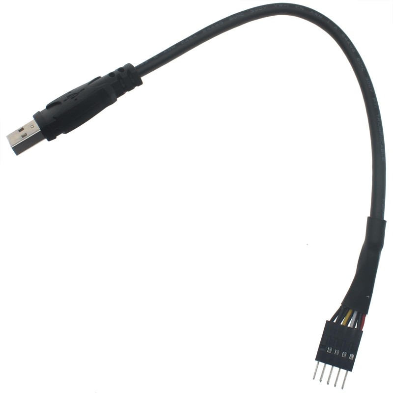 20cm USB TypeA Male to Motherboard 9pin USB Header Adapter Data Cable