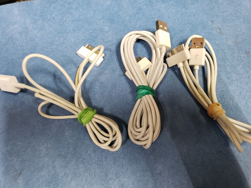 lot of 3 USB Charging Cable for Apple iPod Classic and older iPhones