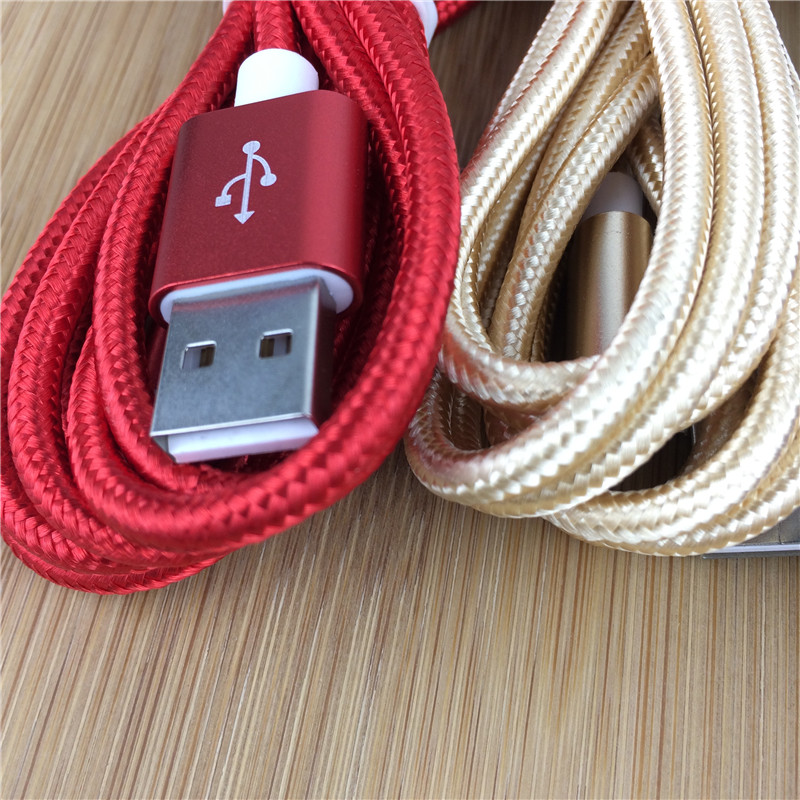 Fast Charge 1M 2M 3M Aluminum Alloy Braided Data Cable For i phone Random Color gallery