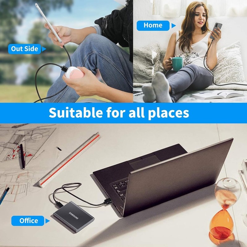 3FT USB C to USB A Fast Charging Cable - 10Gbps Data Sync for Devices gallery